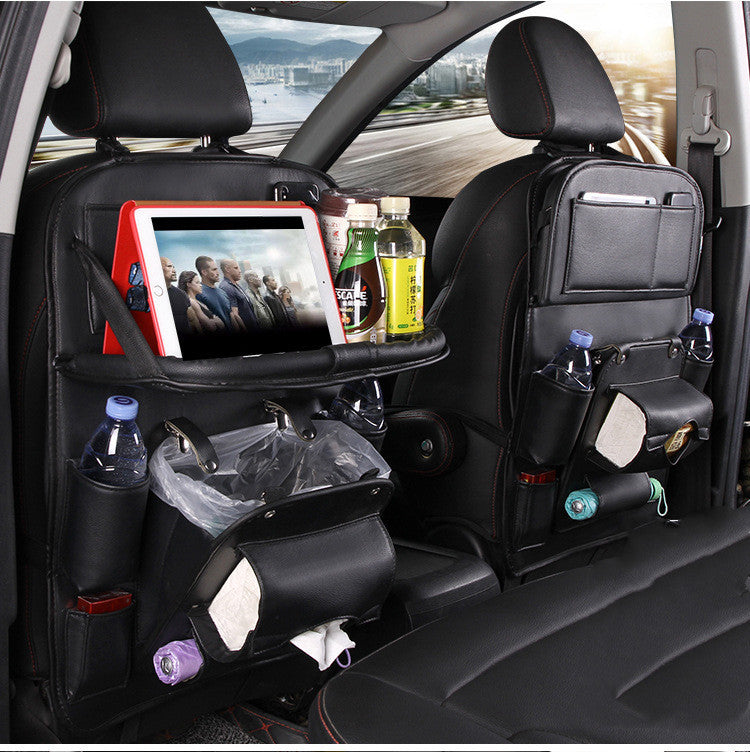 PU Leather Car Storage Bag Multifunction Seat Back Hanging Bag