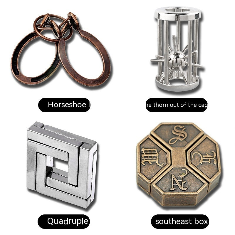 Educational Unlock Toys Puzzle, Full Set Chinese Puzzle