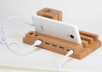 Bamboo wood Mobile And Apple Watch Base