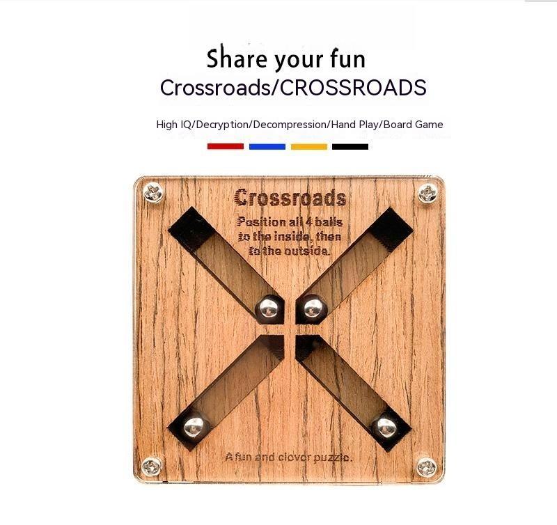 Crossroad Super Difficult High IQ Brainy Wooden Student Children Educational Toys