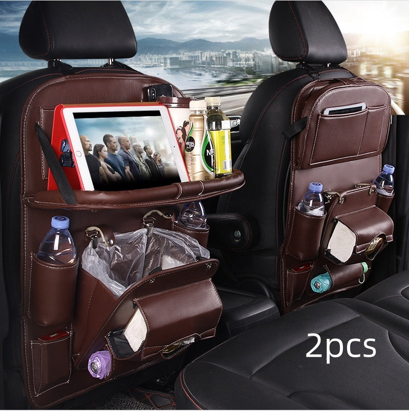 PU Leather Car Storage Bag Multifunction Seat Back Hanging Bag