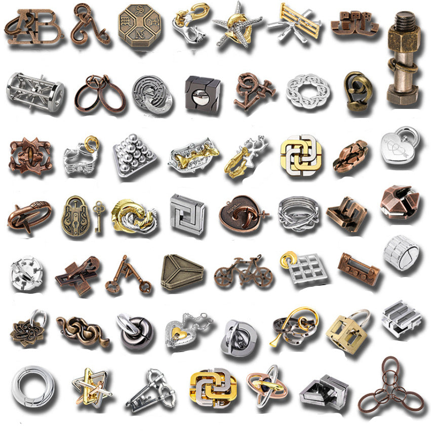 Educational Unlock Toys Puzzle, Full Set Chinese Puzzle