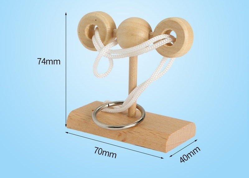 Wooden Puzzle Column Unrope Magic Circles