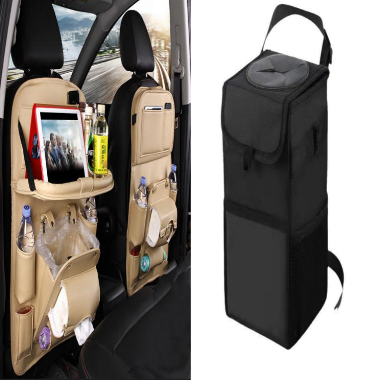 PU Leather Car Storage Bag Multifunction Seat Back Hanging Bag