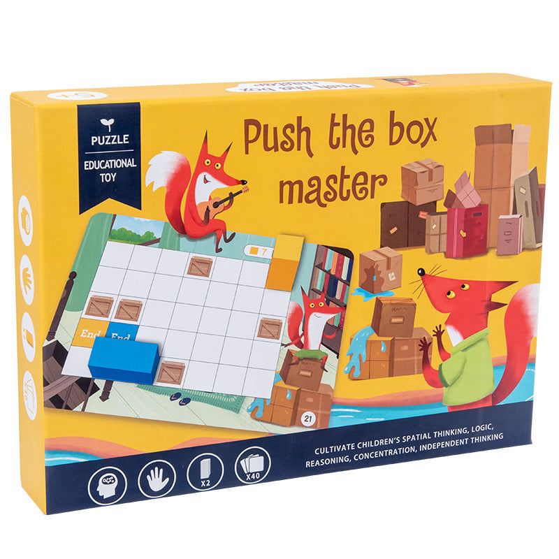Wooden Push Box Master Children's Concentration