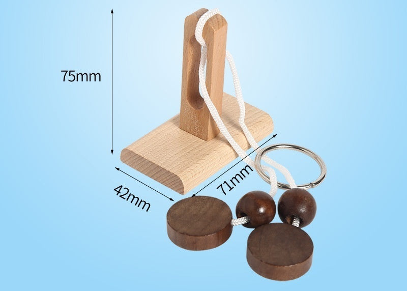 Wooden Puzzle Column Unrope Magic Circles