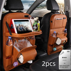 PU Leather Car Storage Bag Multifunction Seat Back Hanging Bag