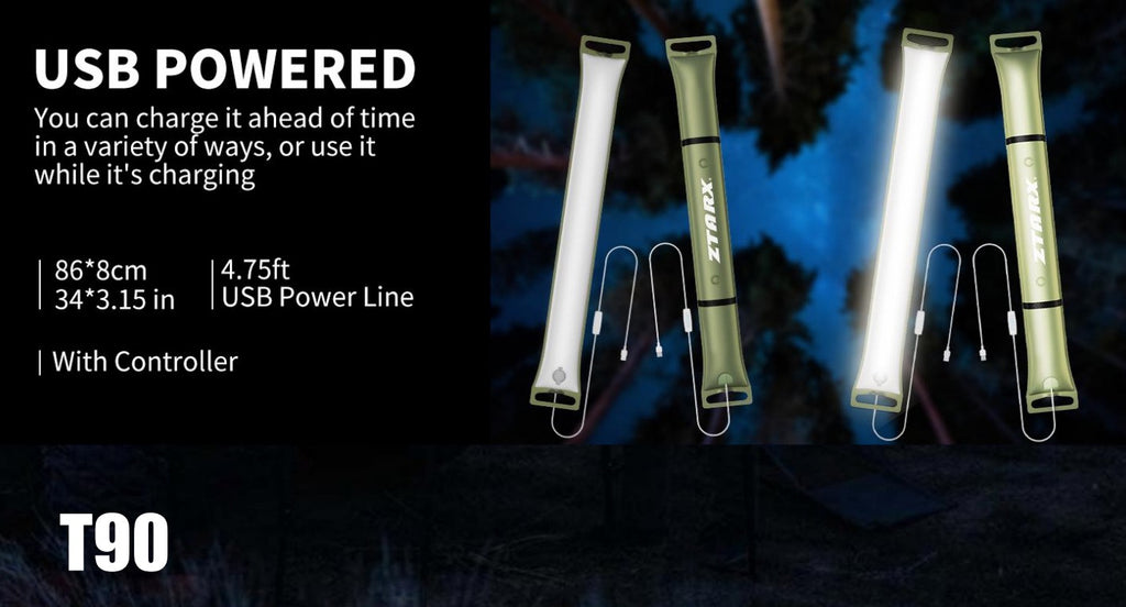 USB Charging LED light tube T90