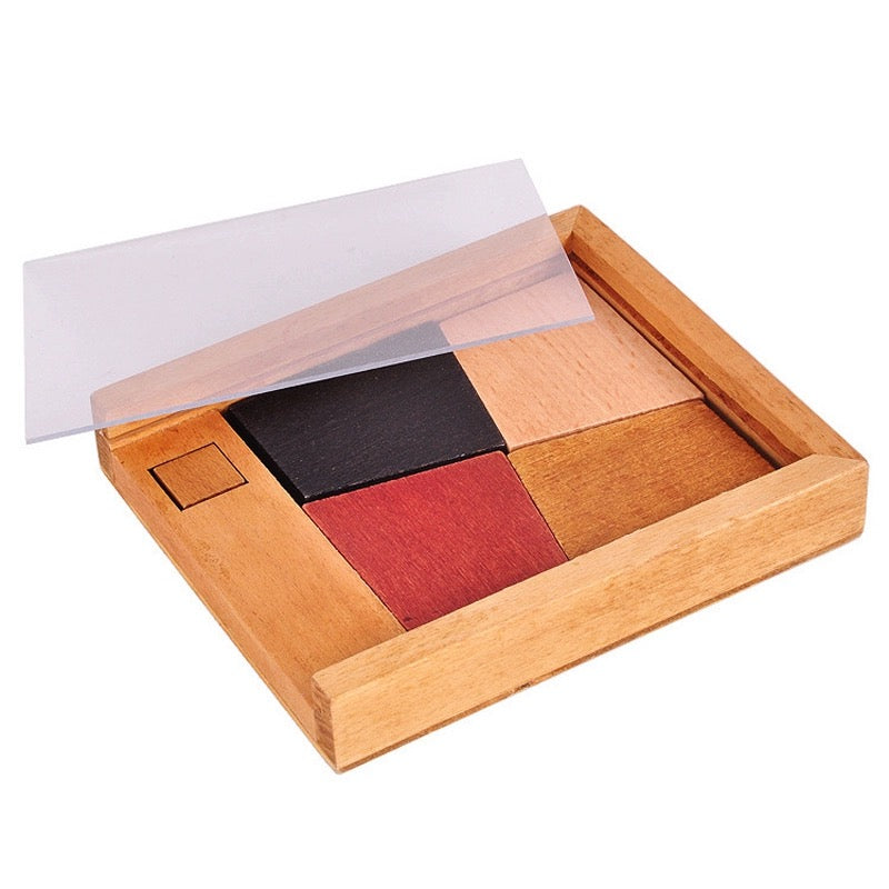 Wooden Shape Fit Puzzle – Educational Toy for Learning Shapes and Coordination