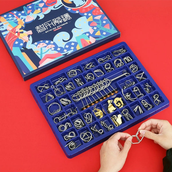 صندوق هدايا أحجية من الصين القديمة مكون من 42 قطعة