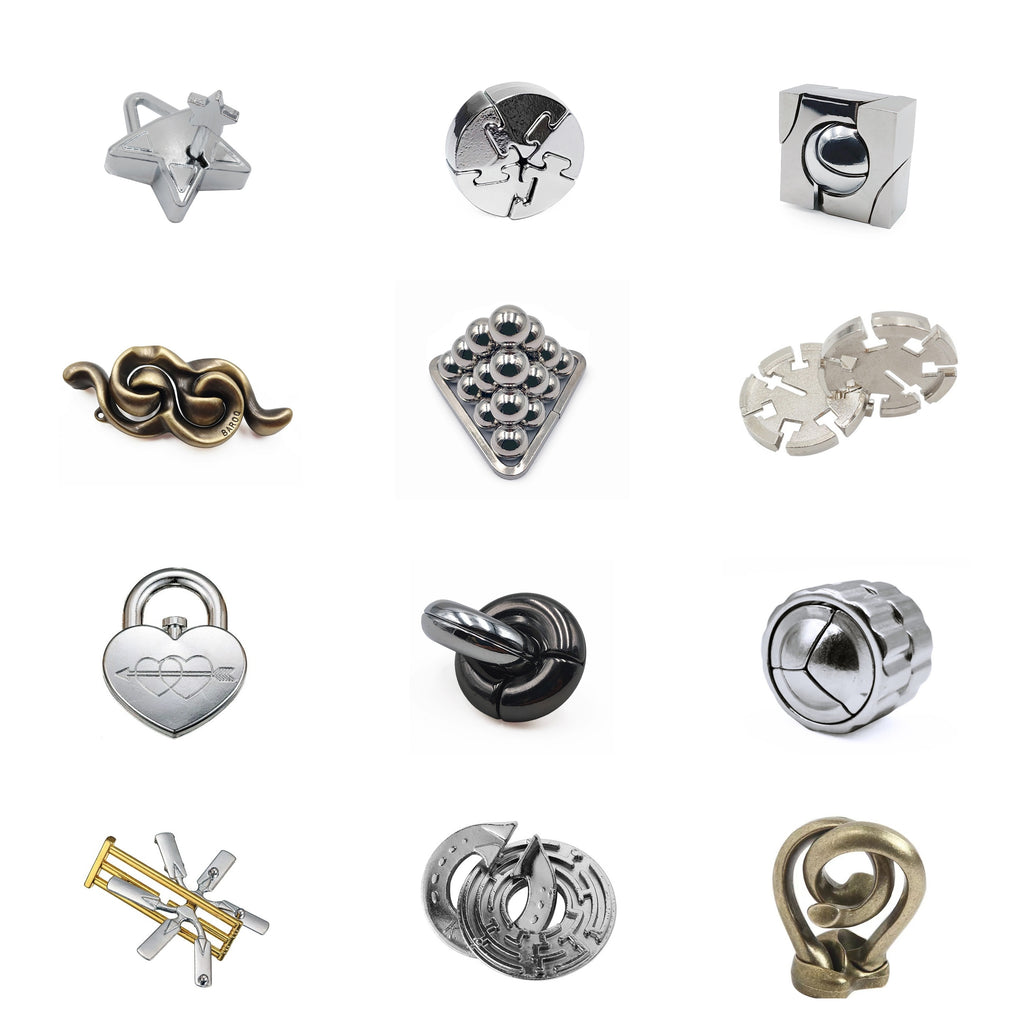 Metal Brain Teaser Puzzles – Multiple Designs to Choose From