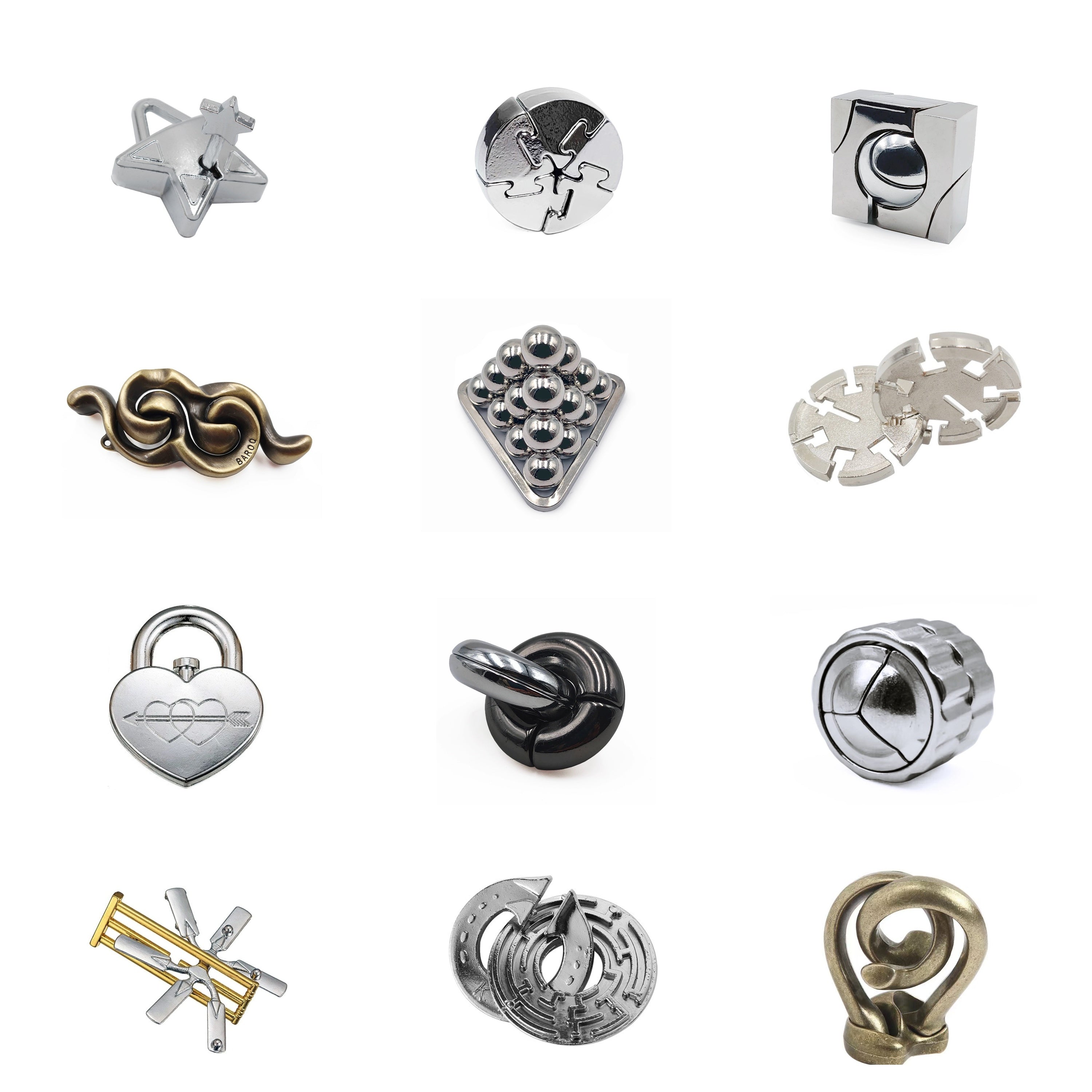 Metal Brain Teaser Puzzles – Multiple Designs to Choose From