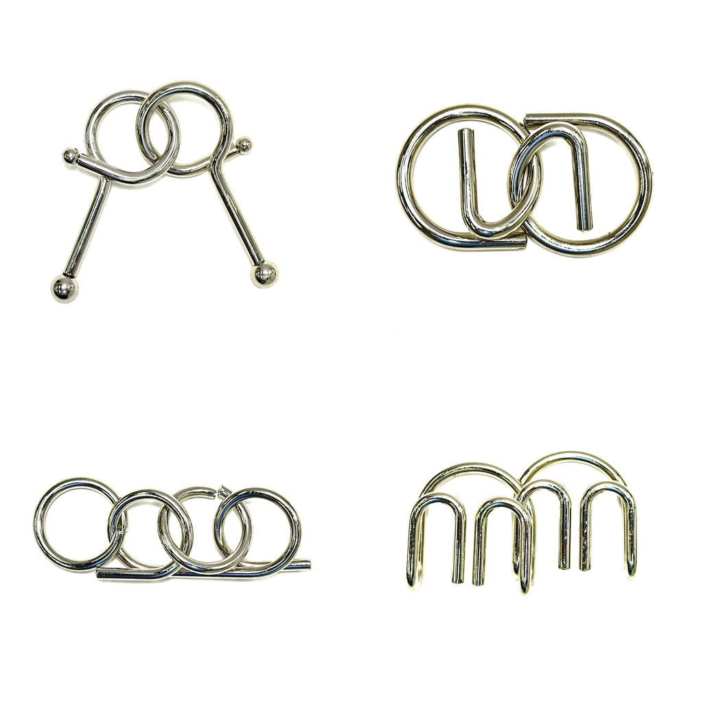 Large Metal Untangling Puzzles – Two-Piece Designs