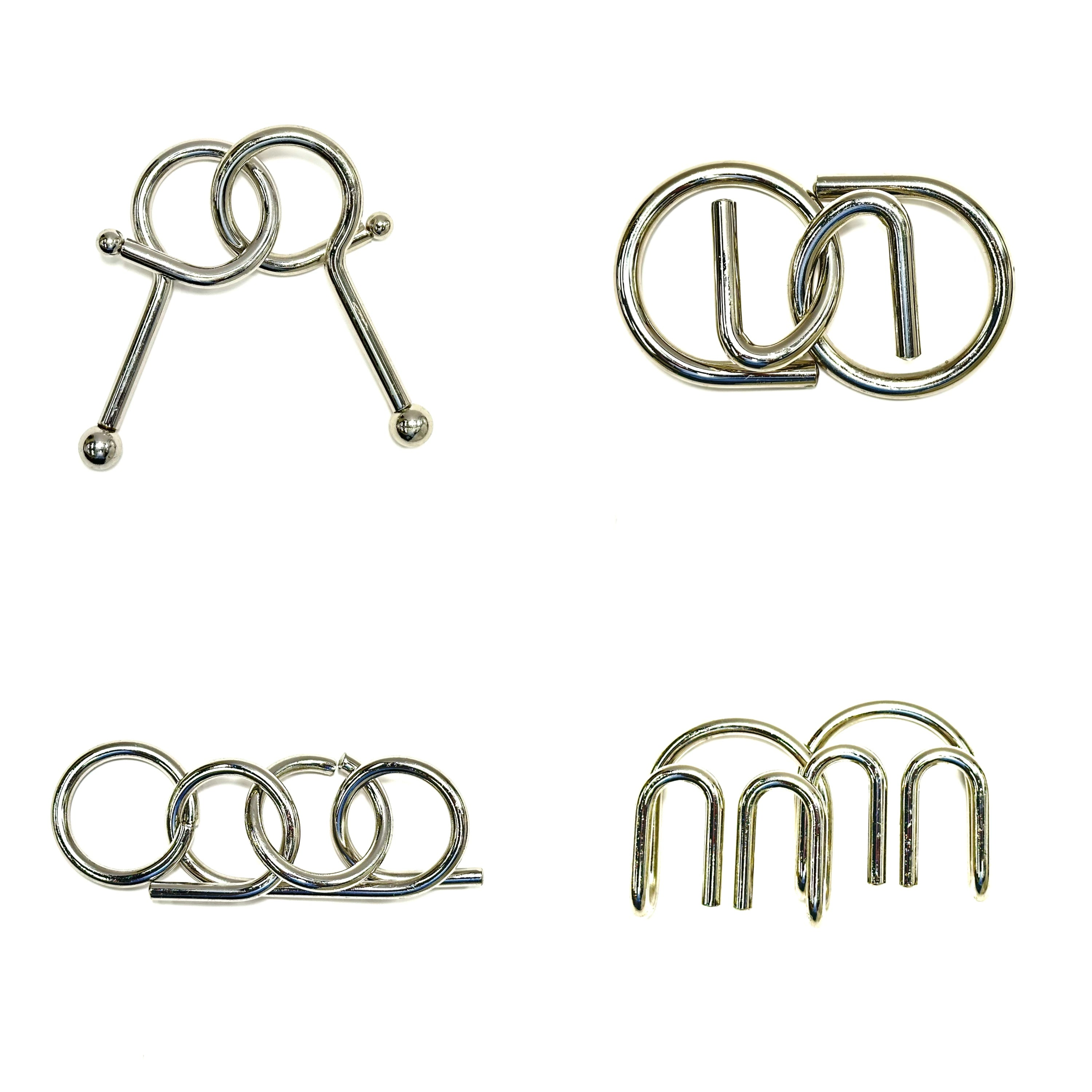 Large Metal Untangling Puzzles – Two-Piece Designs