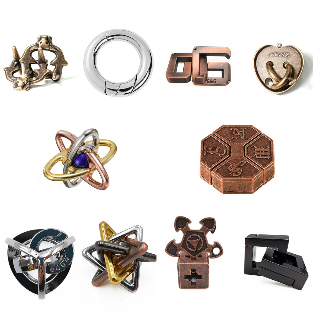 Metal Disentanglement Puzzles – Multiple Designs to Choose