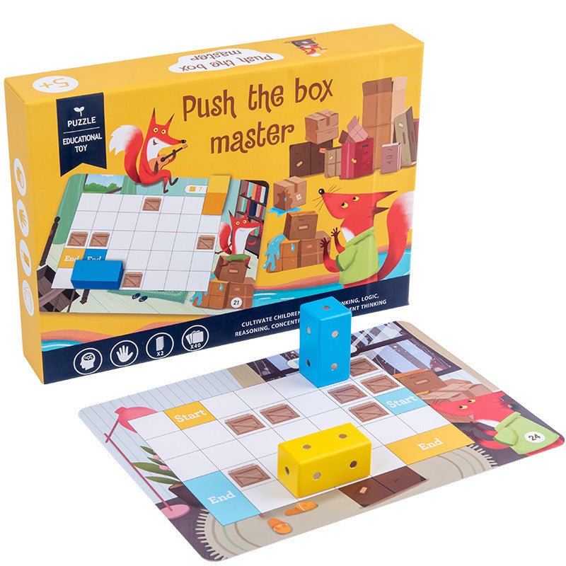 Wooden Push Box Master Children's Concentration