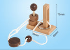 Wooden Puzzle Column Unrope Magic Circles